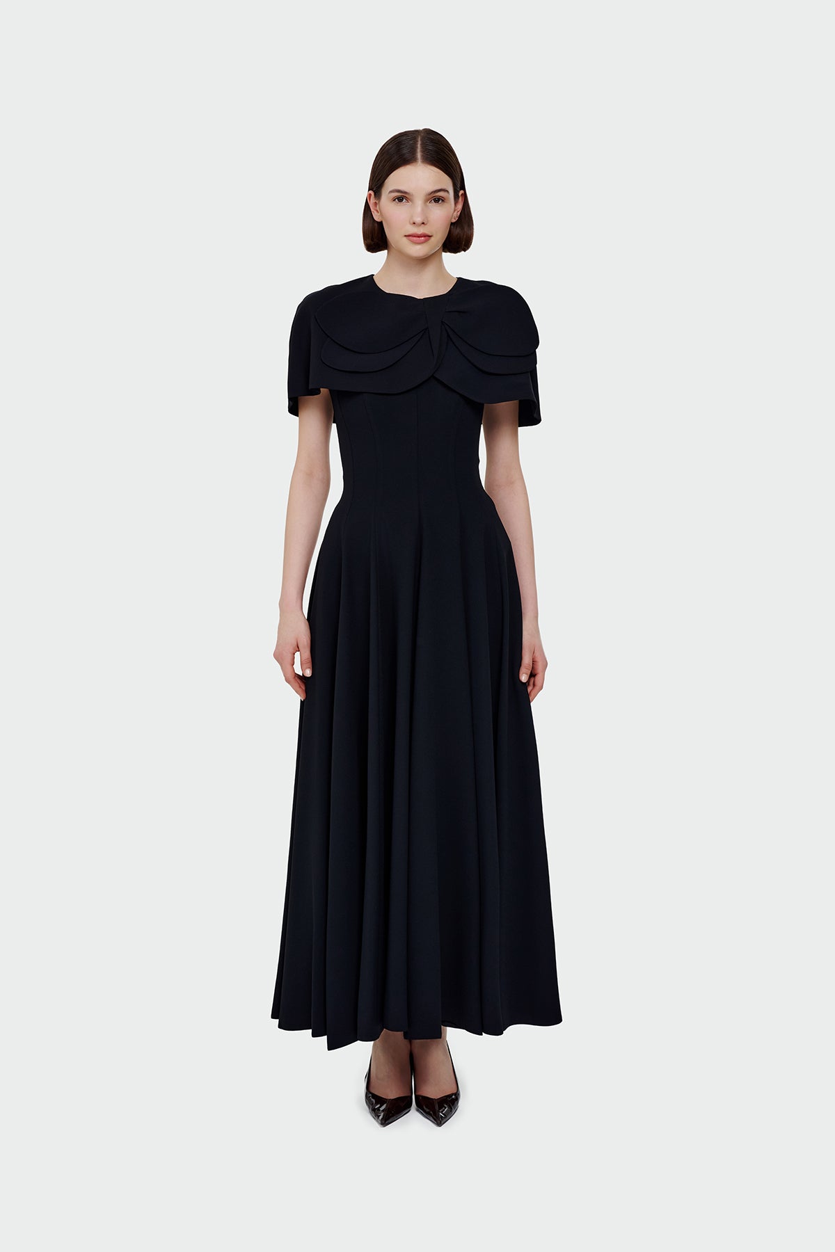 Bolero Detailed Strapless Flared Skirt Evening Dress