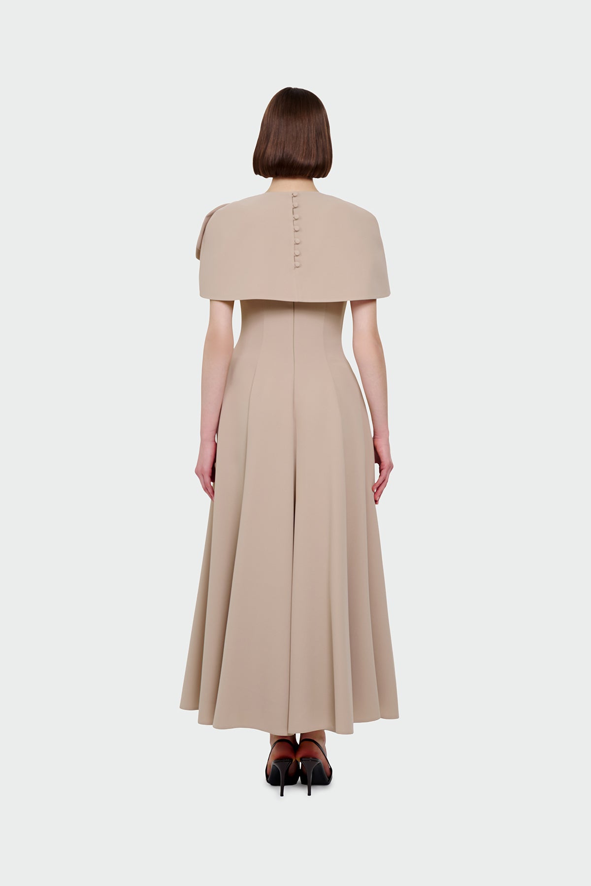 Bolero Detailed Strapless Flared Skirt Evening Dress