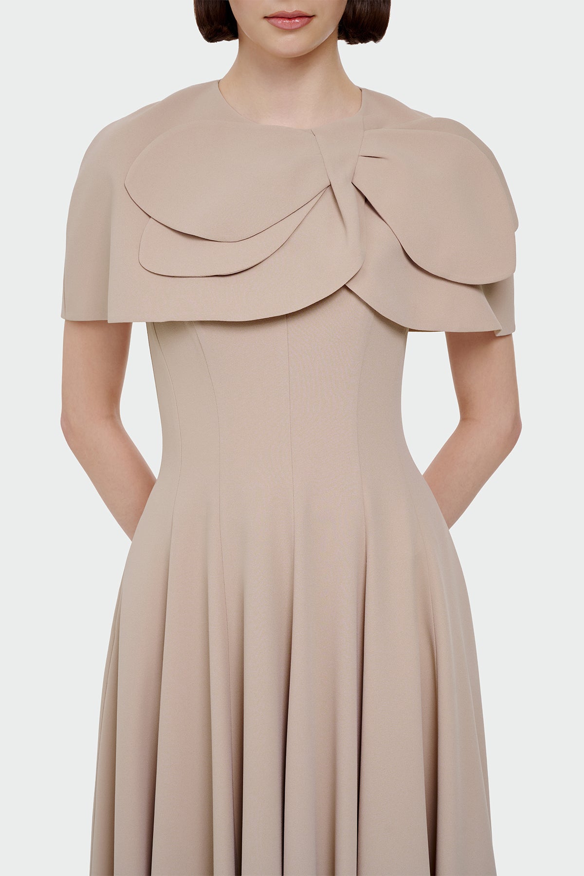 Bolero Detailed Strapless Flared Skirt Evening Dress