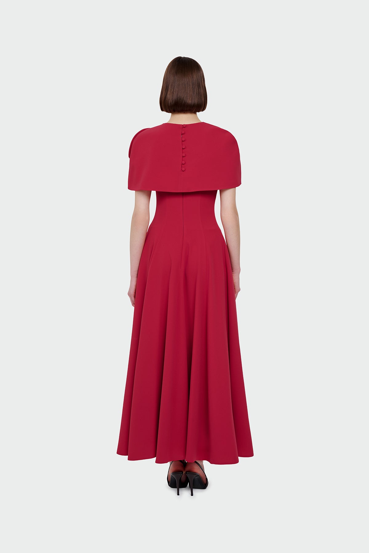 Bolero Detailed Strapless Flared Skirt Evening Dress