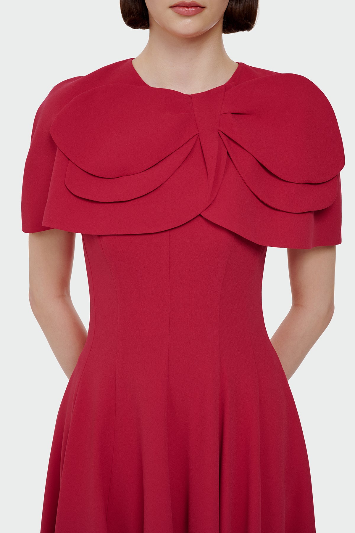 Bolero Detailed Strapless Flared Skirt Evening Dress