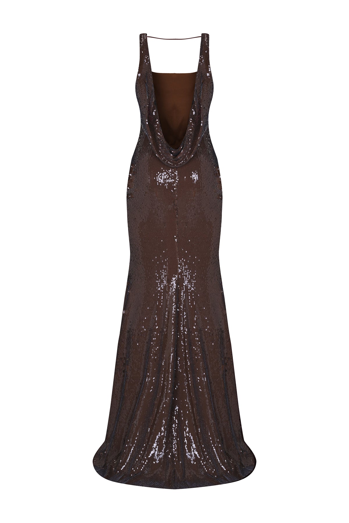 Pul Payet İşlemeli Askılı Abiye Elbise