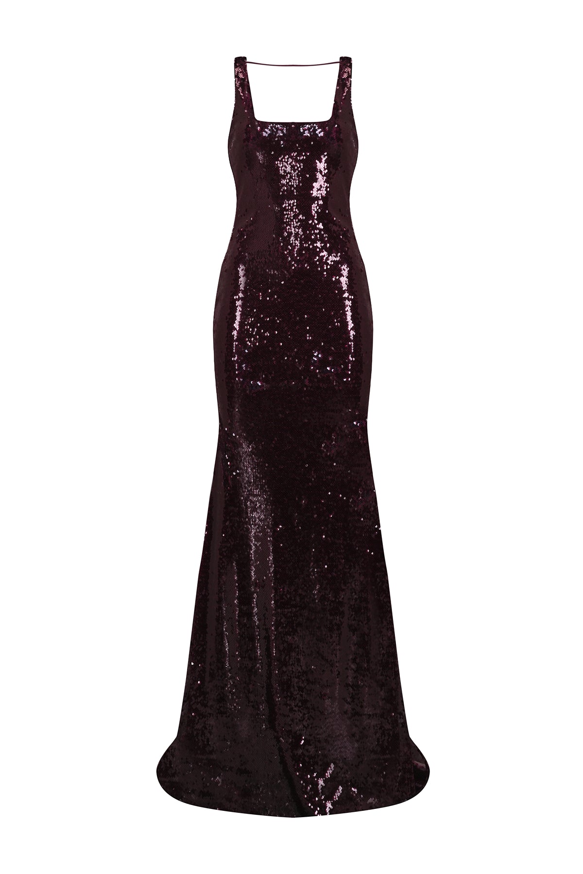 Pul Payet İşlemeli Askılı Abiye Elbise