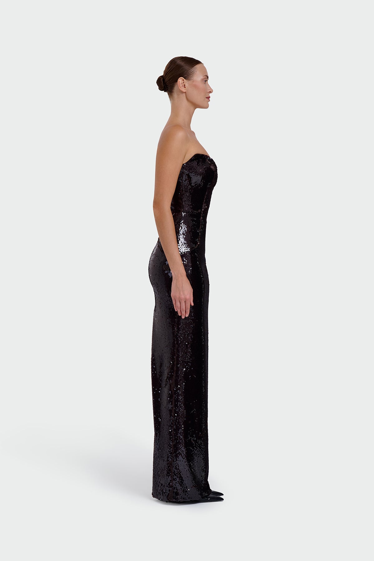 Strapless Sequin Evening Dress