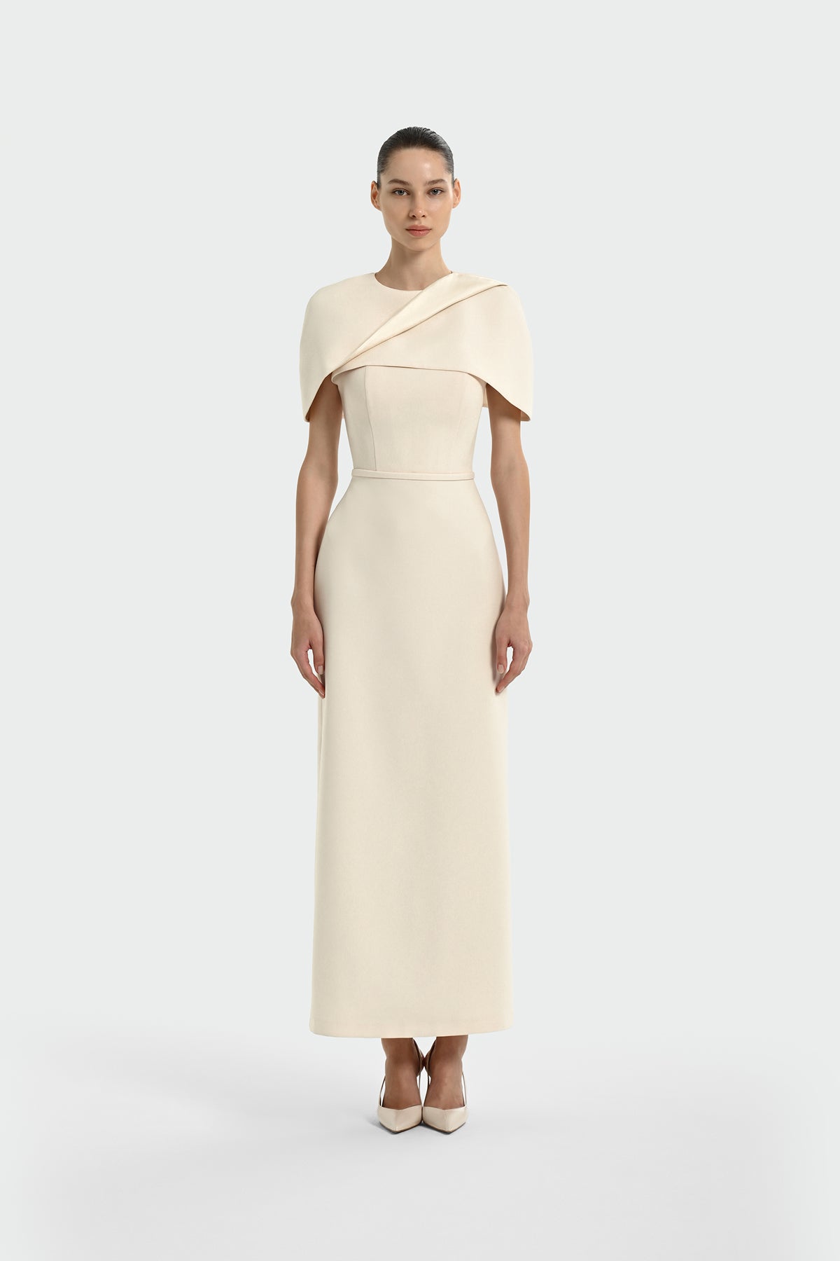 Bolero Detaylı Uzun Abiye Elbise