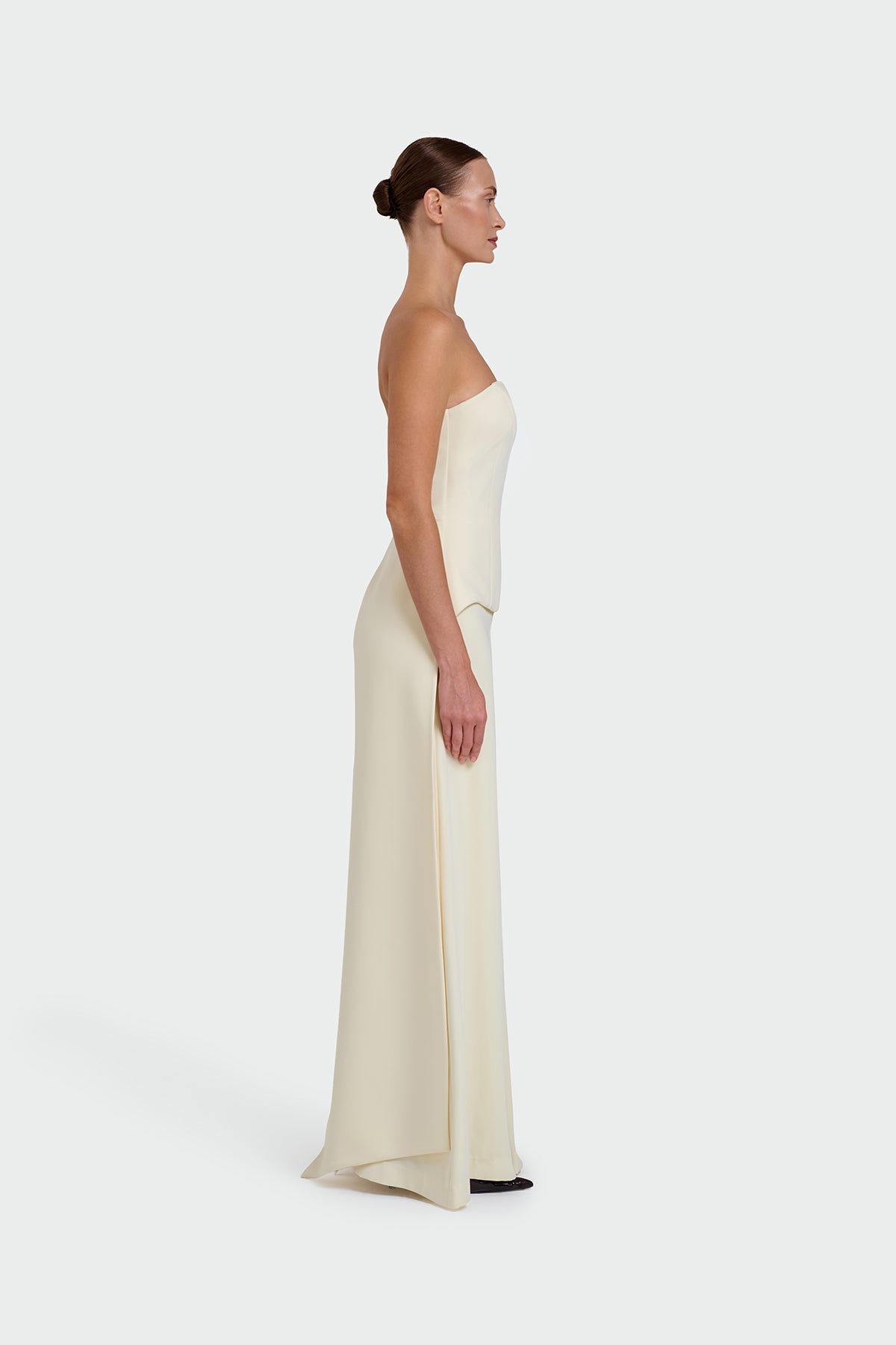 Strapless Tail Detailed Evening Dress Set