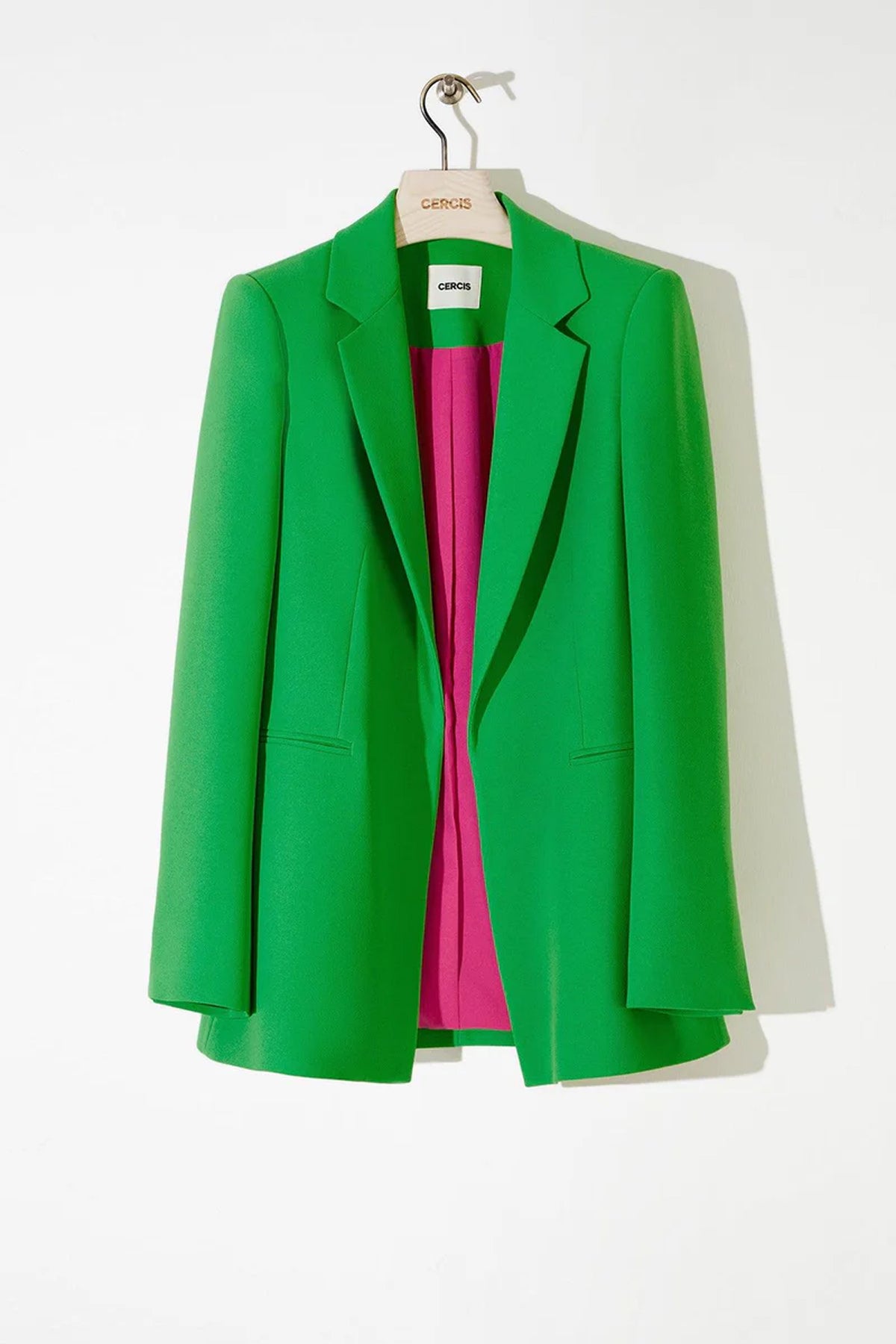 Crepe Single Button Blazer Women's Jacket Set