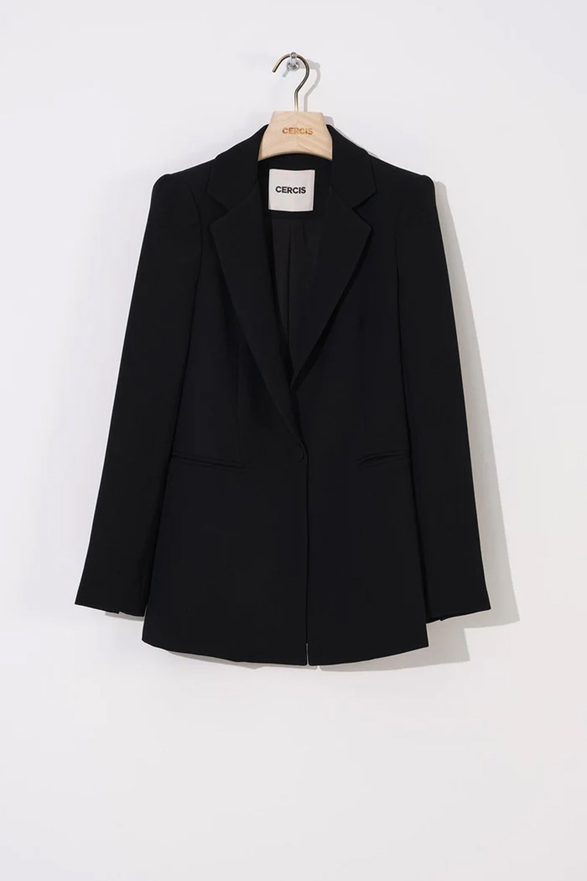 Crepe Single Button Blazer Women's Jacket Set