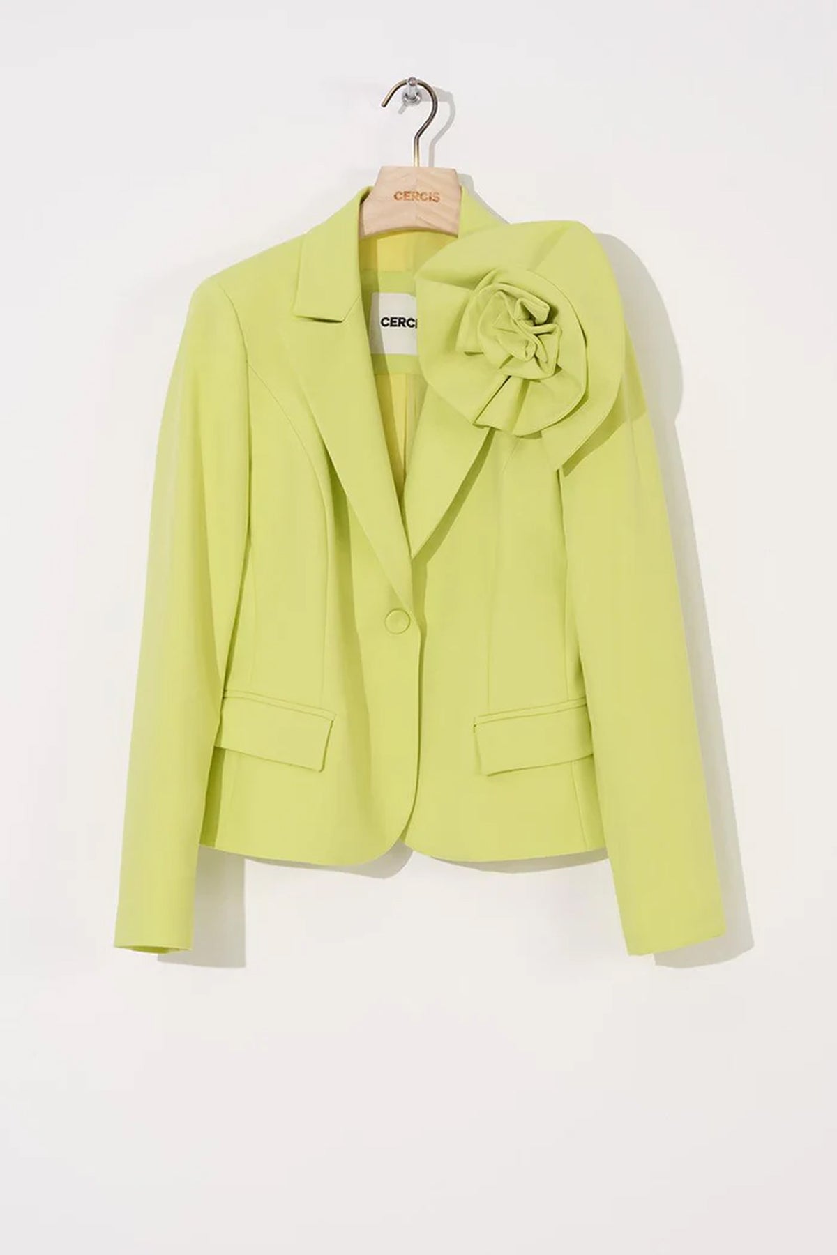 Drape Gül Detaylı Kadın Blazer Ceket