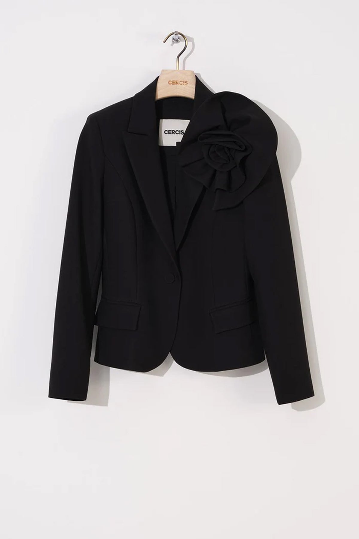 Drape Gül Detaylı Kadın Blazer Ceket