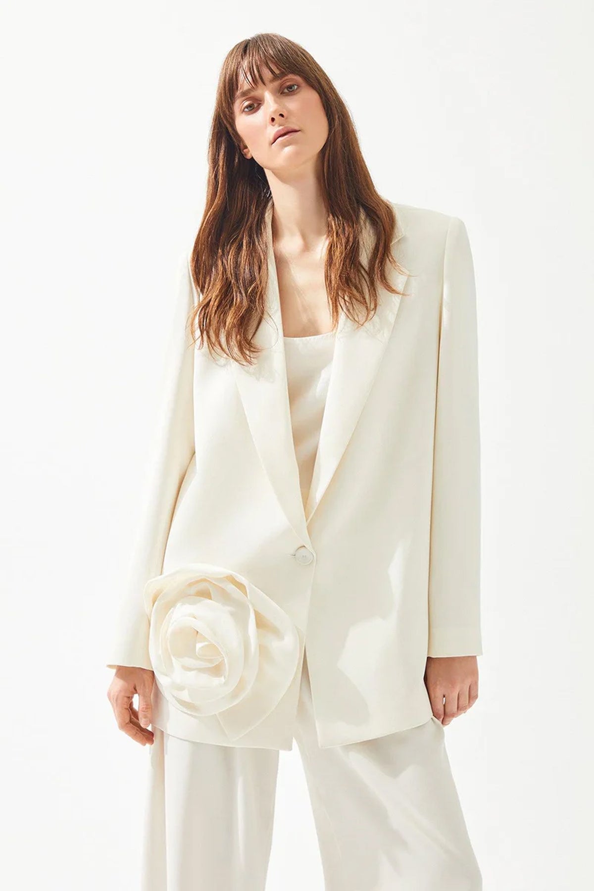 Rose Applique Oversize Women's Jacket