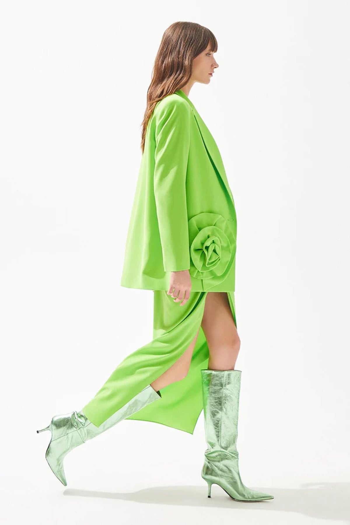 Rose Applique Oversize Women's Jacket