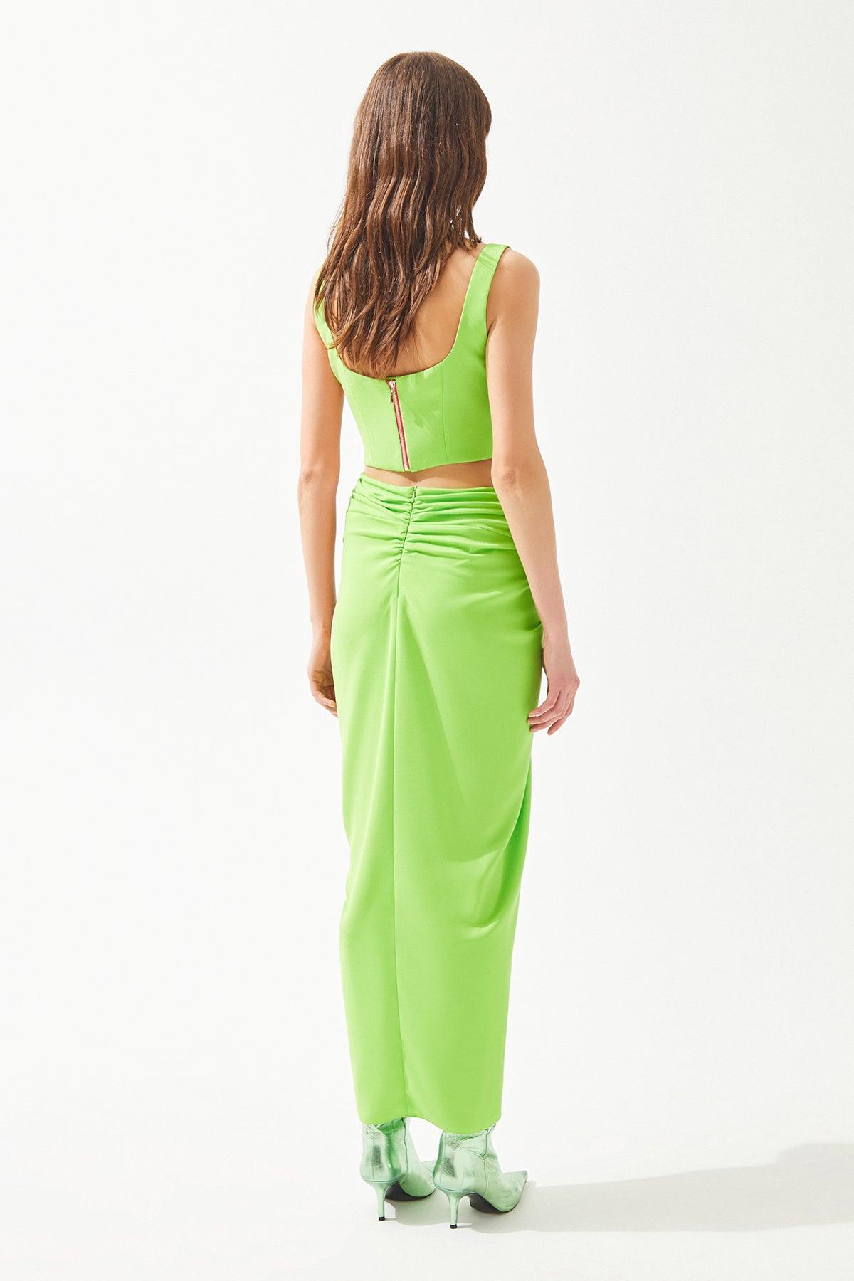 Askılı U Yaka Crop Bluz - Cercis