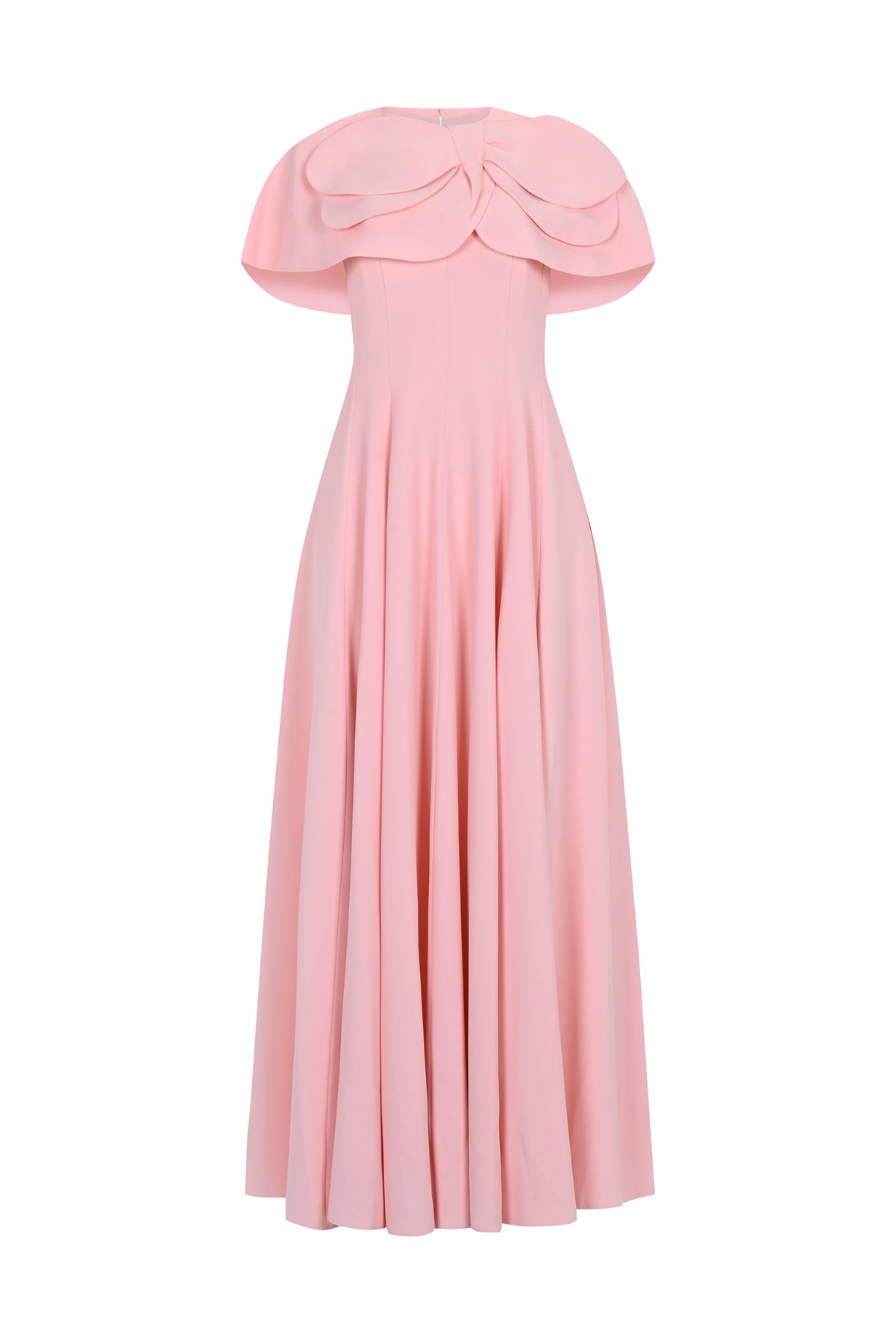 Bolero Detailed Strapless Flared Skirt Evening Dress