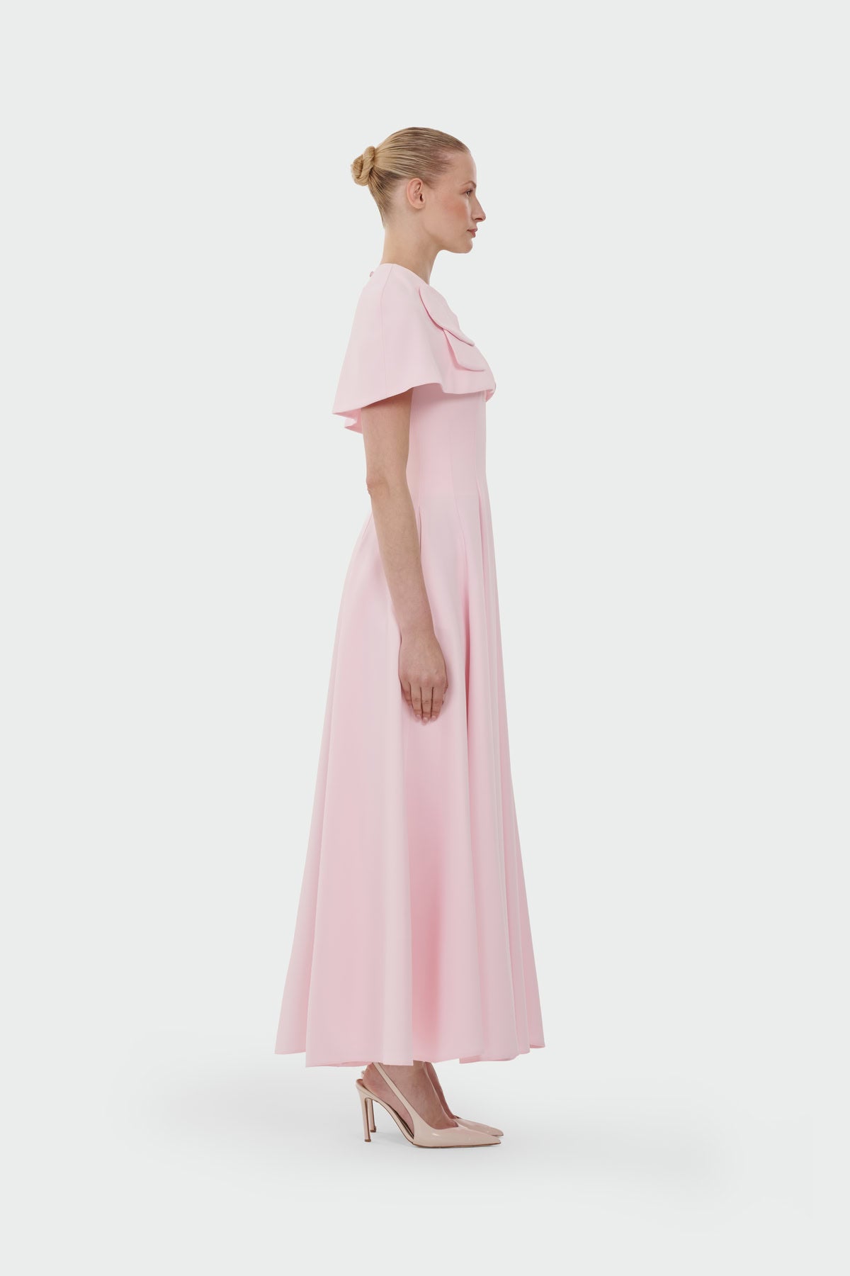 Bolero Detailed Strapless Flared Skirt Evening Dress