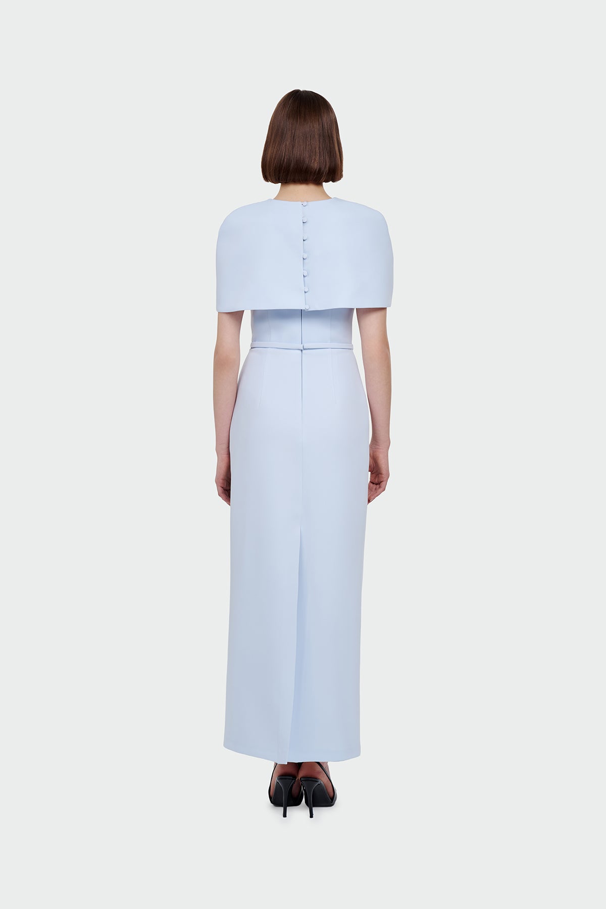 Long Evening Dress with Bolero Detail