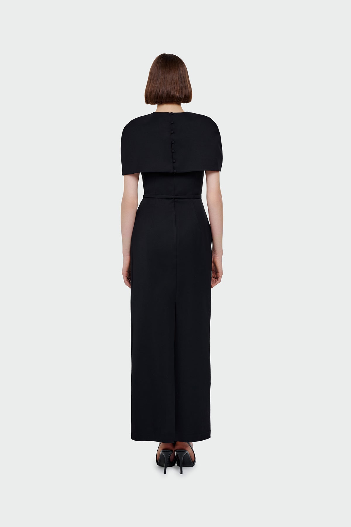 Long Evening Dress with Bolero Detail