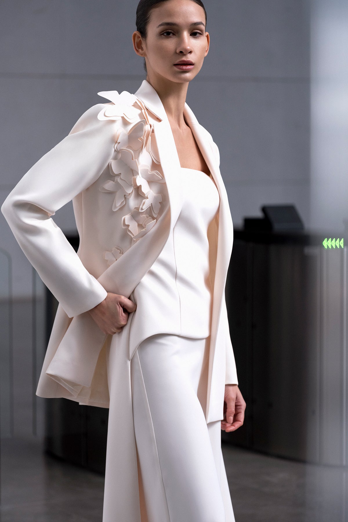 Kelebek Desenli Blazer Ceket - Cercis