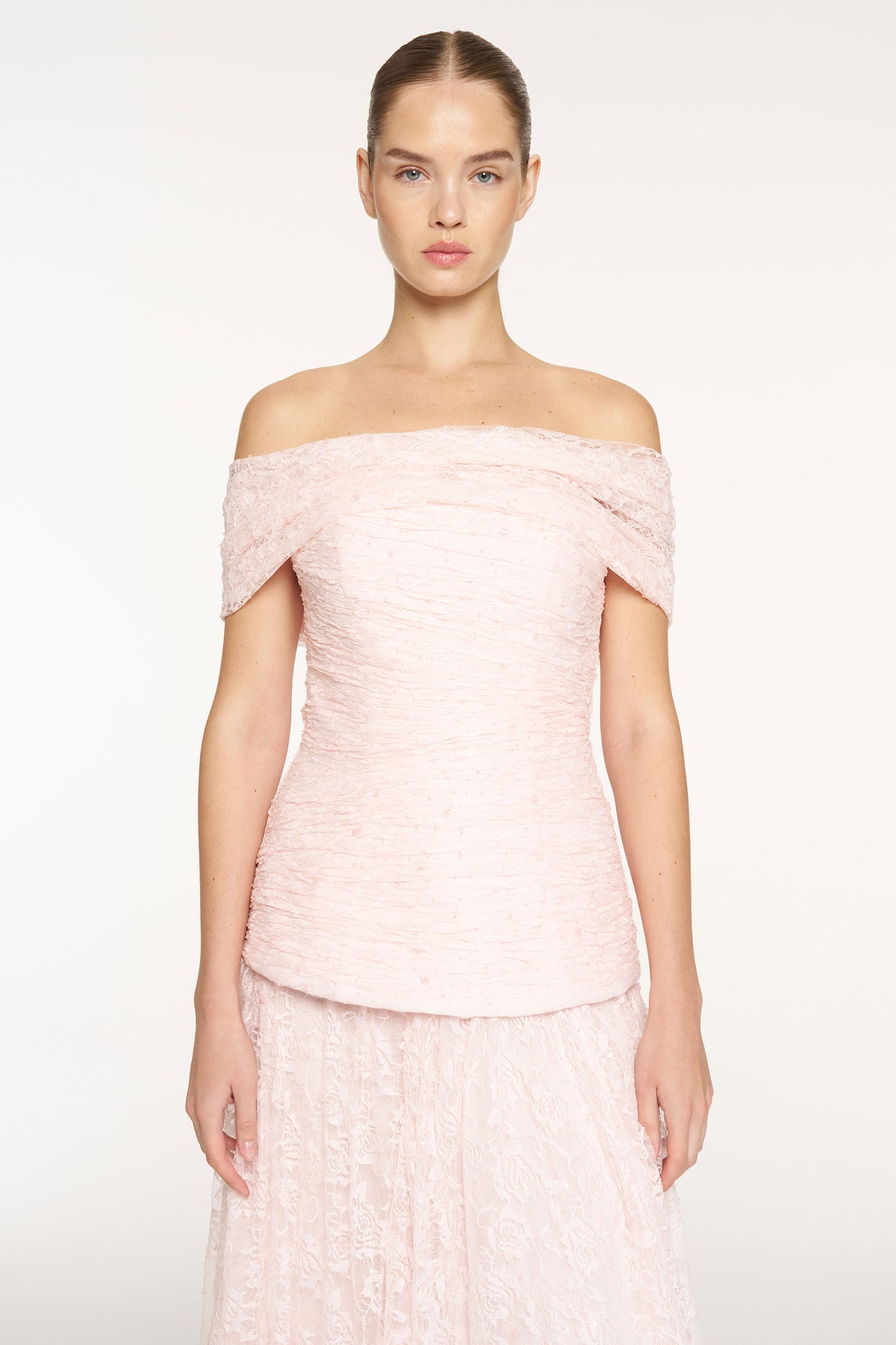 Strapless Sequin Embellished Slit Evening Dress