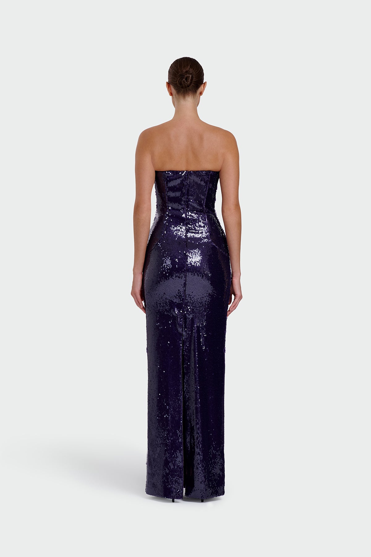 Strapless Sequin Evening Dress
