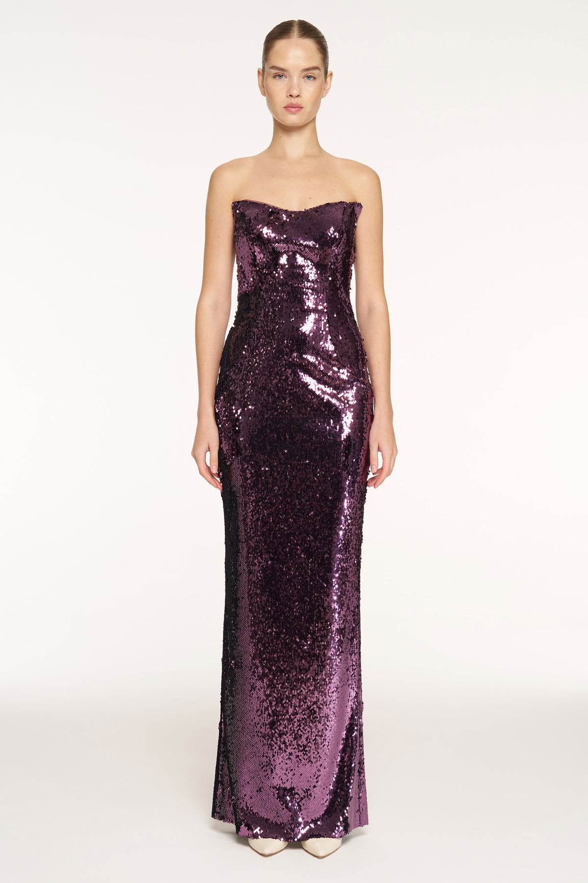 Strapless Sequin Evening Dress