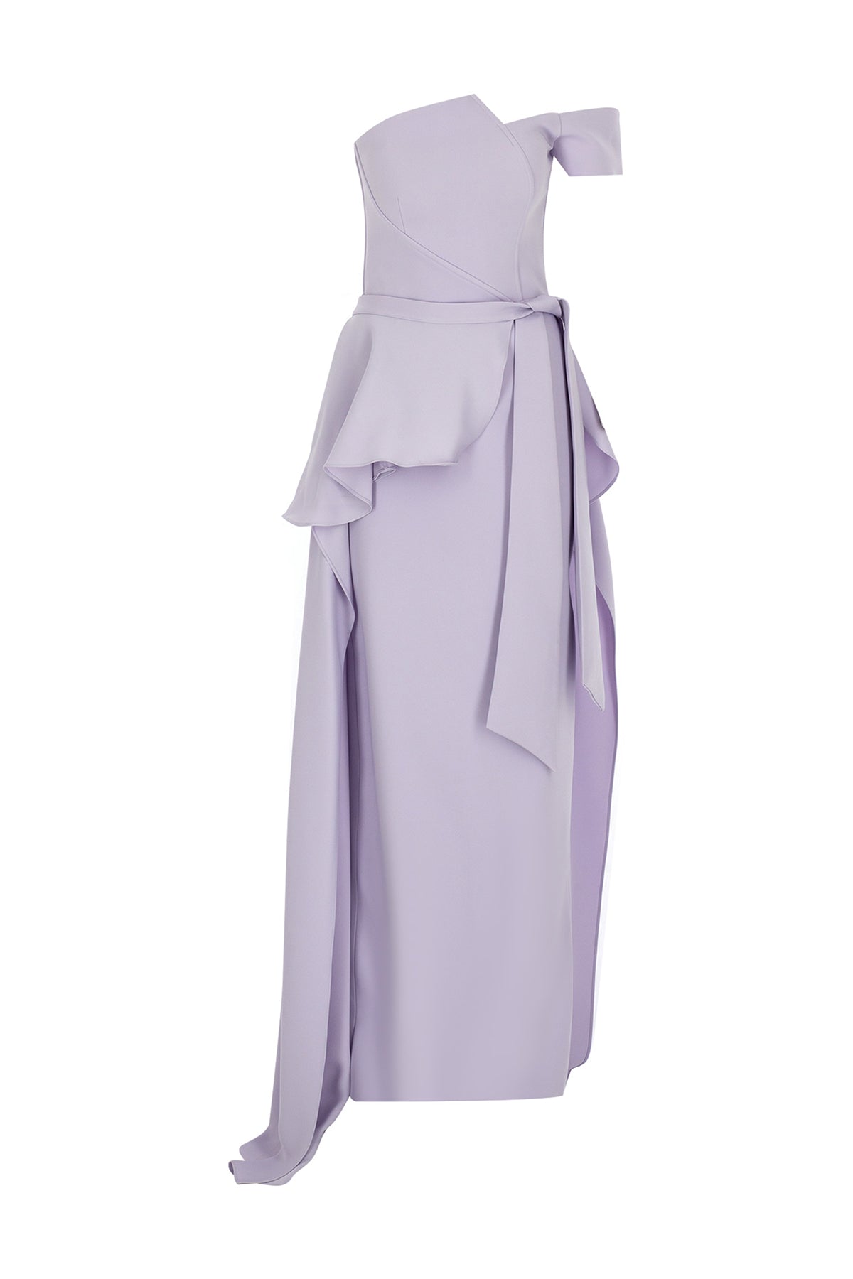 One Shoulder Slit Long Evening Dress