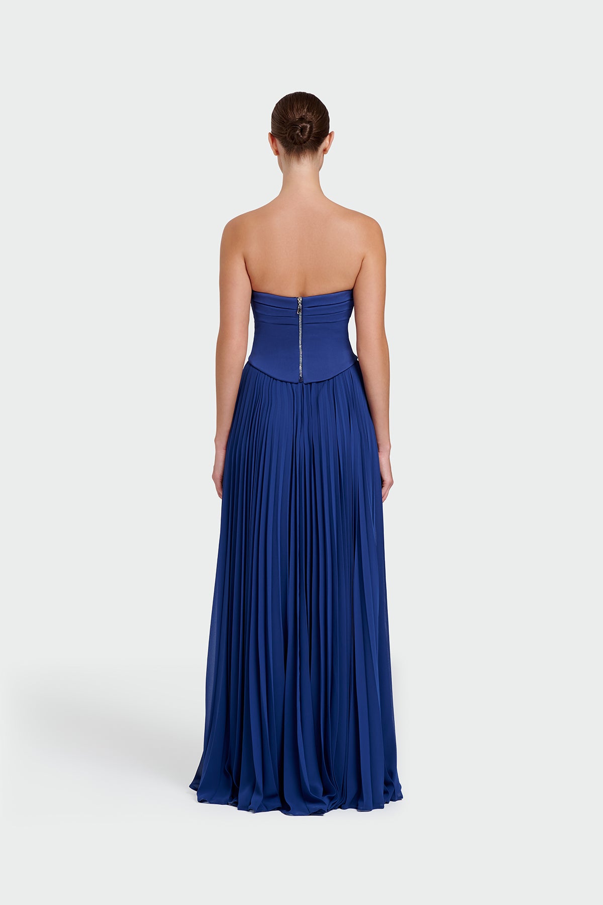 blue dress with pleated skirt self-portrait - Blue 3D Flower Chiffon Midi Dress main image 1