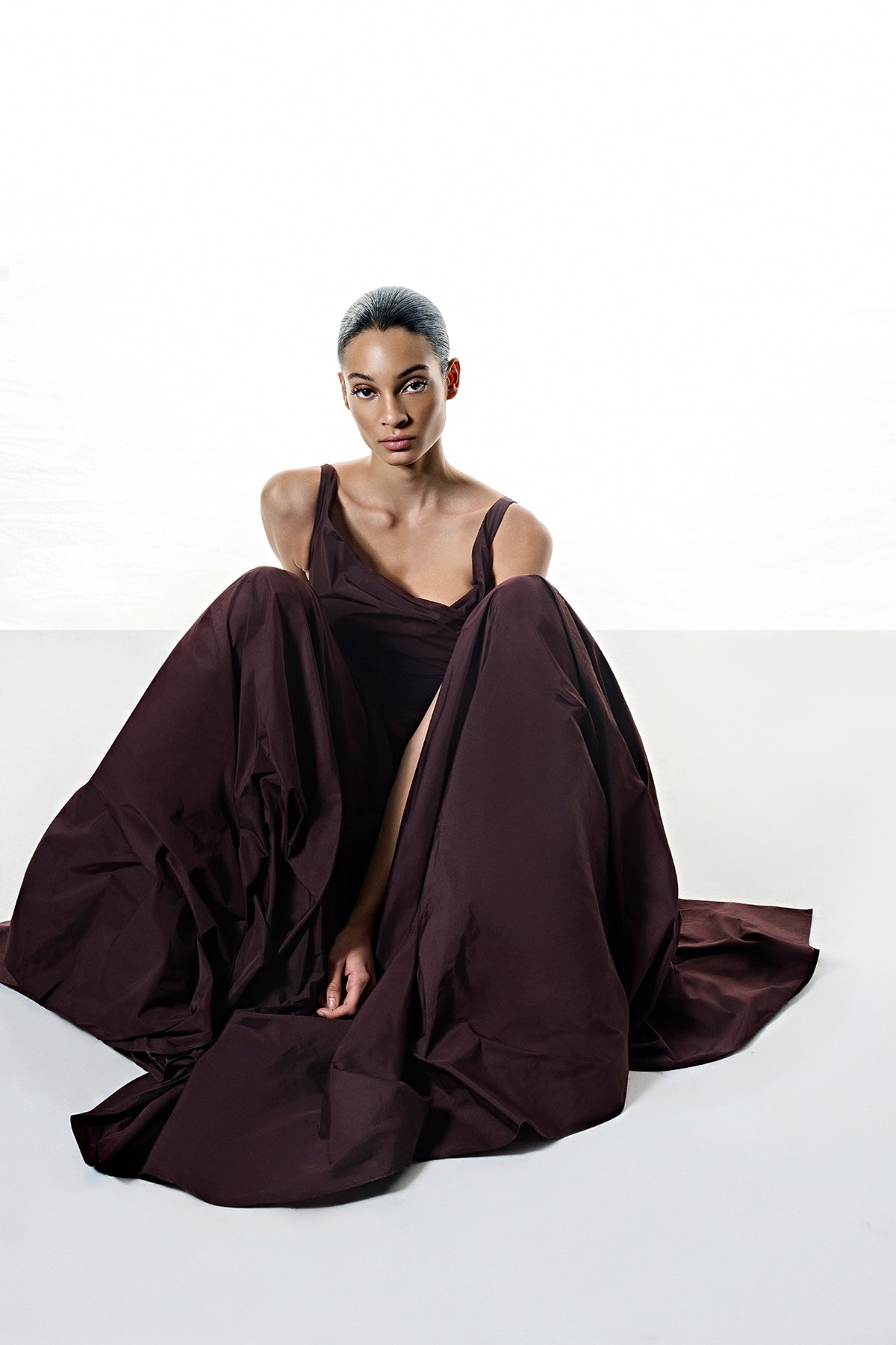 Asimetrik Bel Detaylı Abiye Elbise