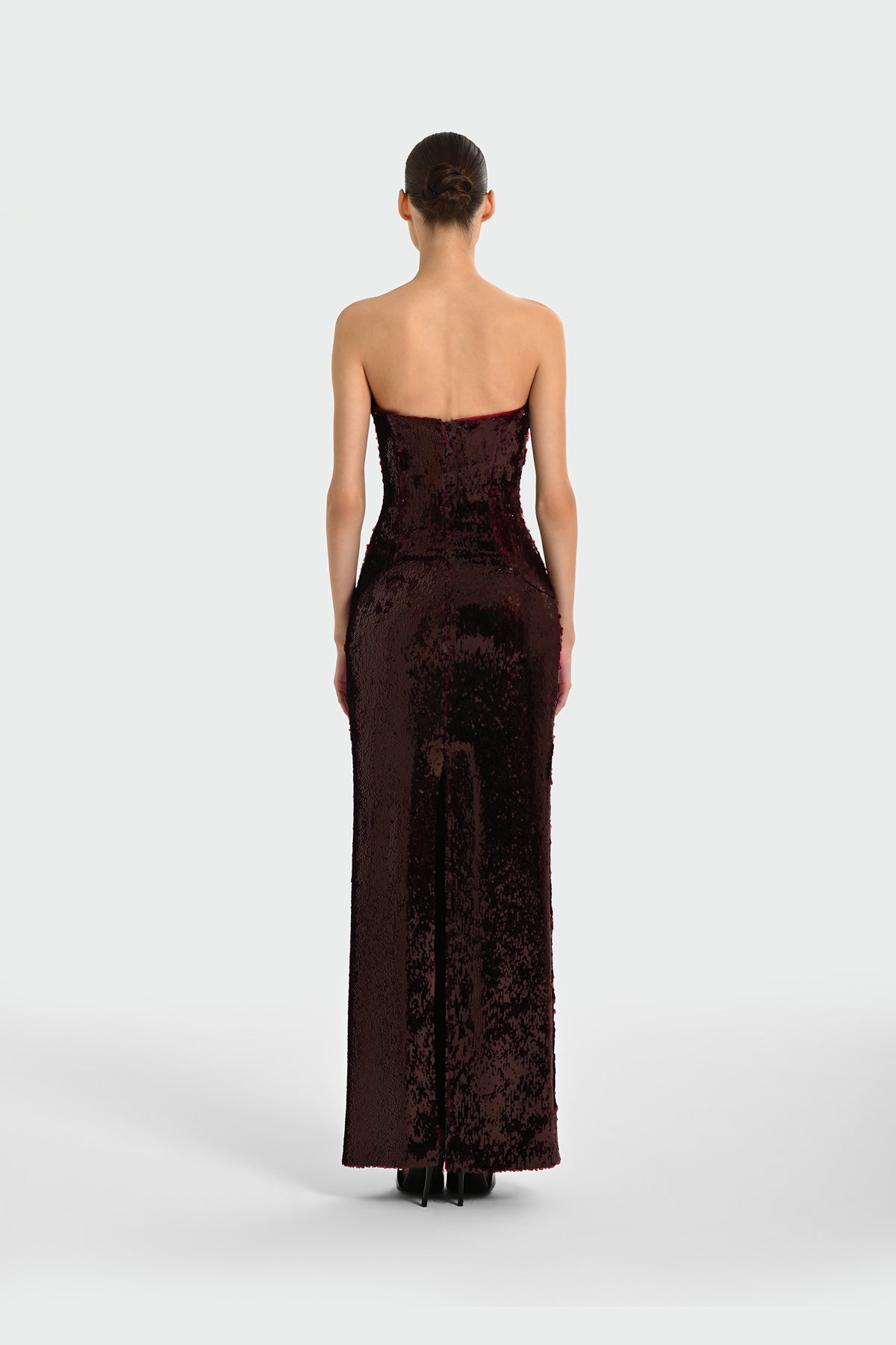 Strapless Sequin Evening Dress