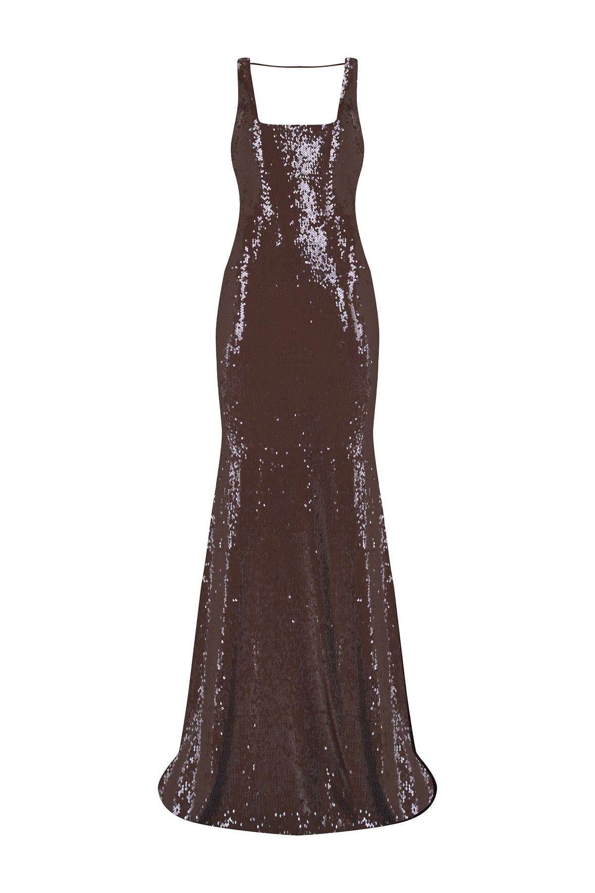 Pul Payet İşlemeli Askılı Abiye Elbise