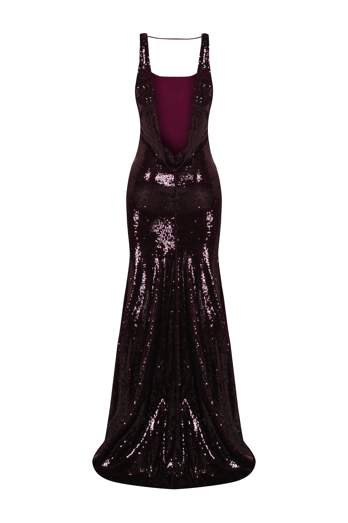 Pul Payet İşlemeli Askılı Abiye Elbise