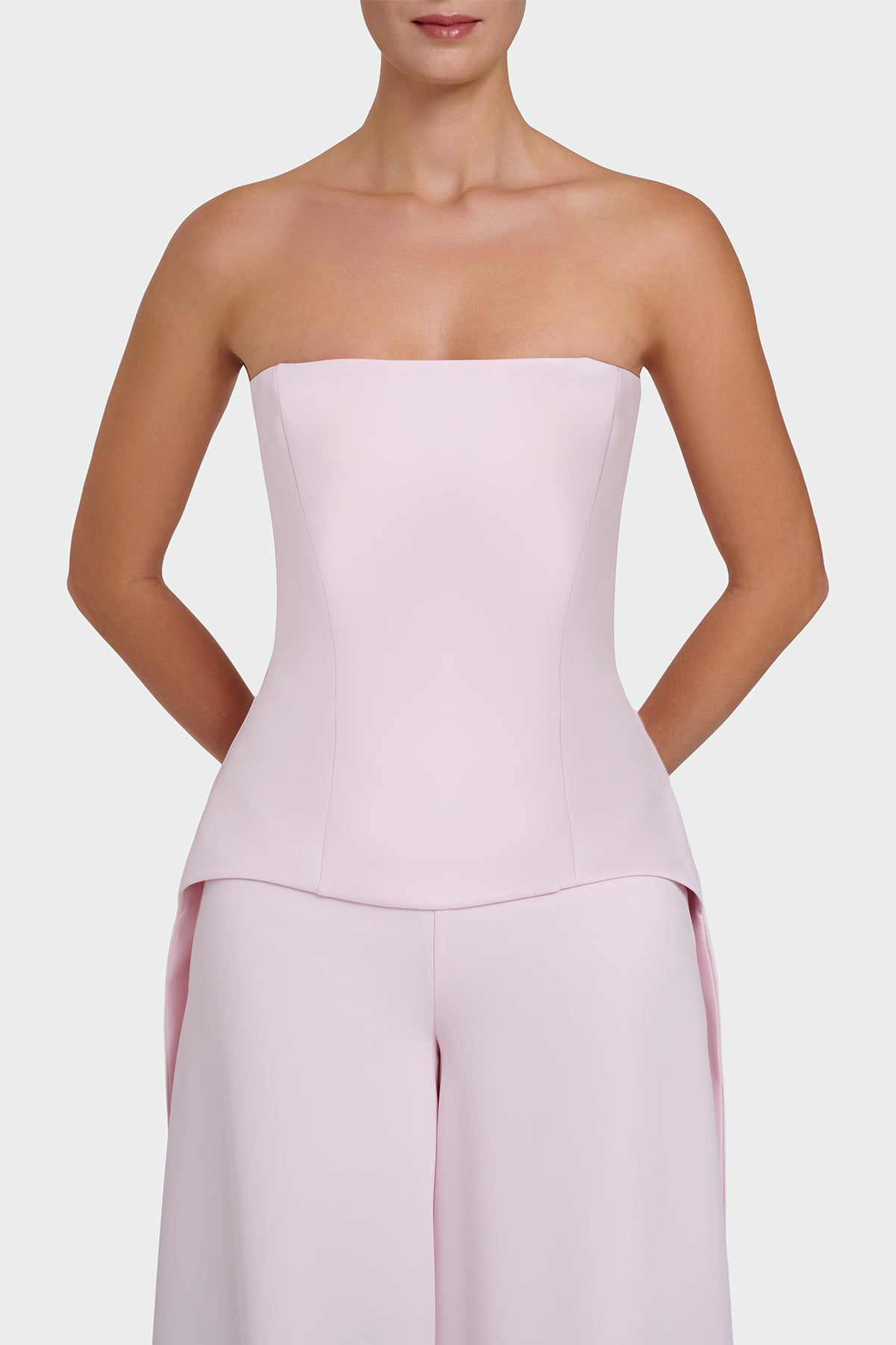 Strapless Tail Detailed Evening Dress Set