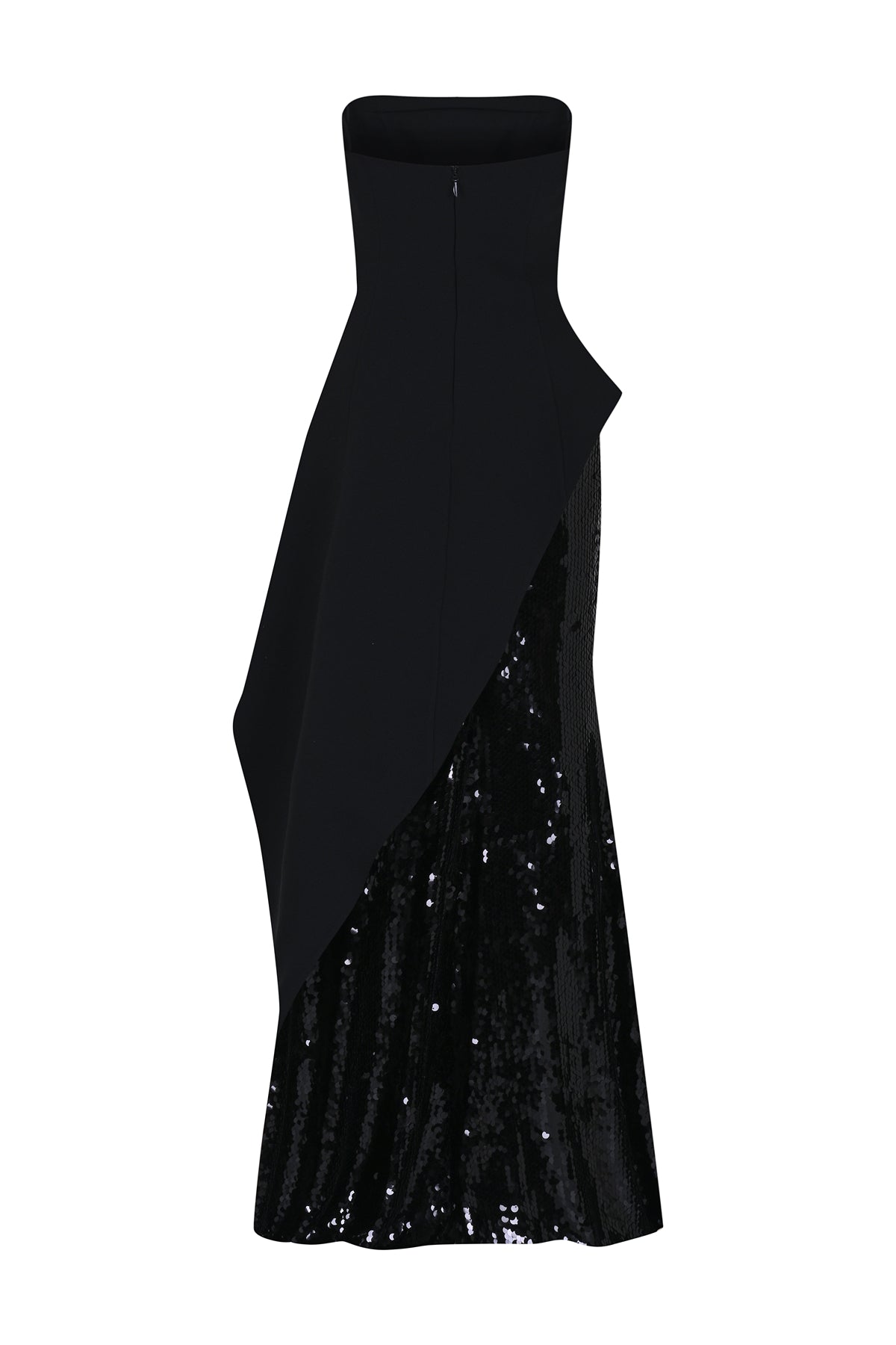 Pul Payet İşlemeli Straplez Krep Abiye Takım