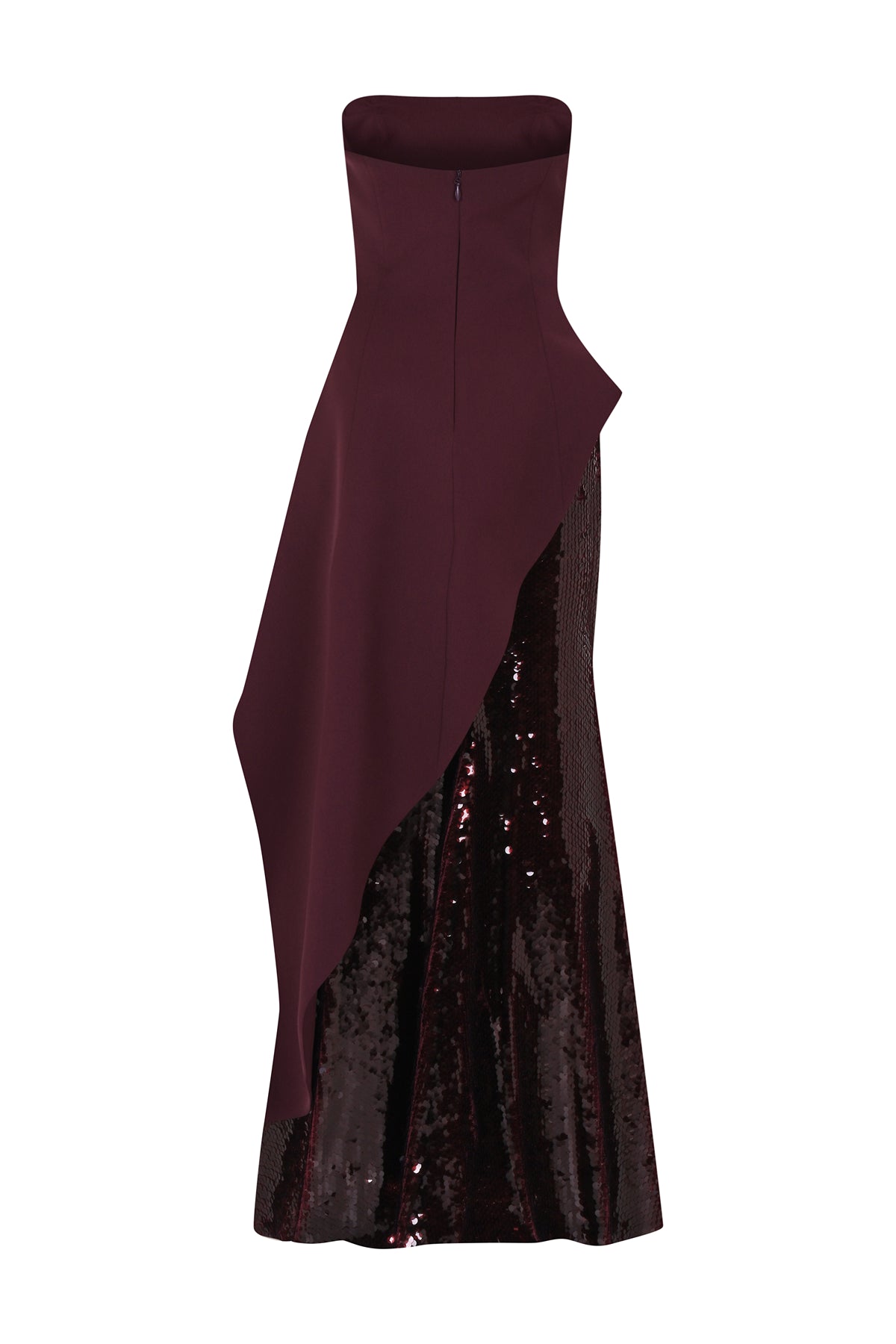 Pul Payet İşlemeli Straplez Krep Abiye Takım