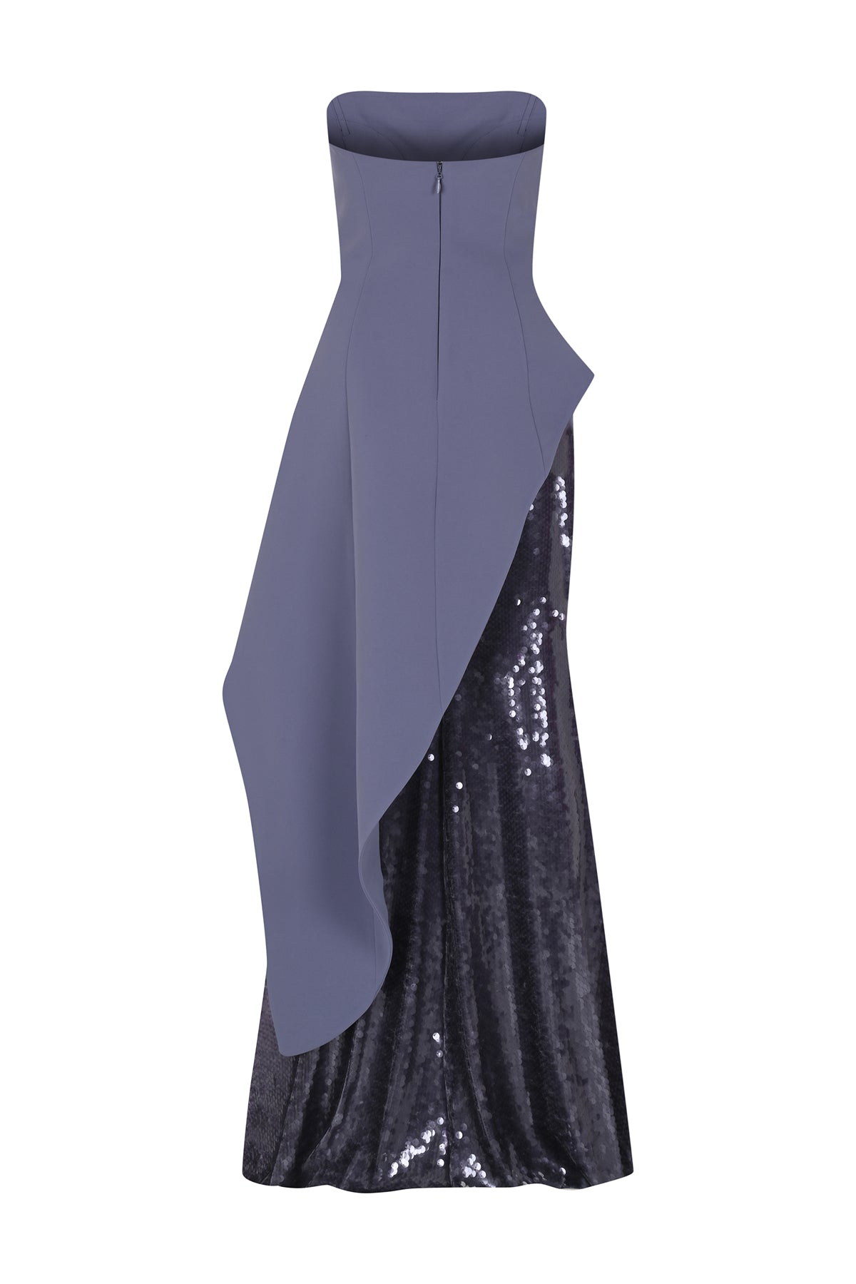 Pul Payet İşlemeli Straplez Krep Abiye Takım