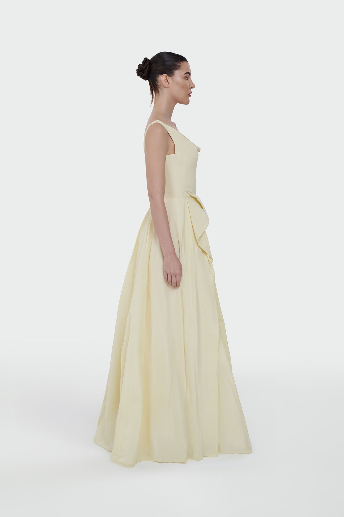 Asymmetric Waist Detail Evening Dress