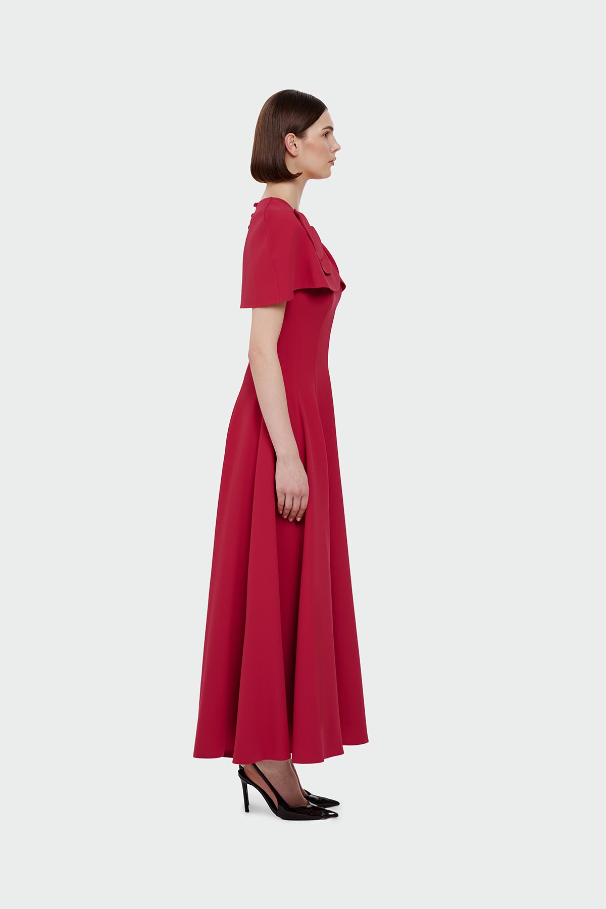 Bolero Detailed Strapless Flared Skirt Evening Dress