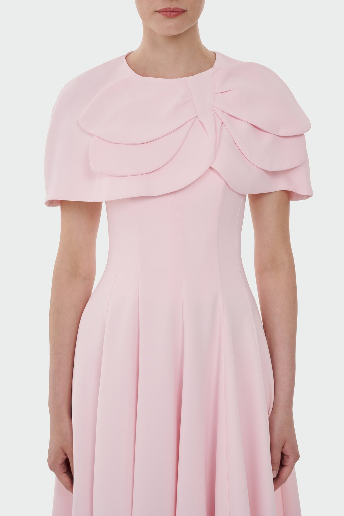 Bolero Detailed Strapless Flared Skirt Evening Dress