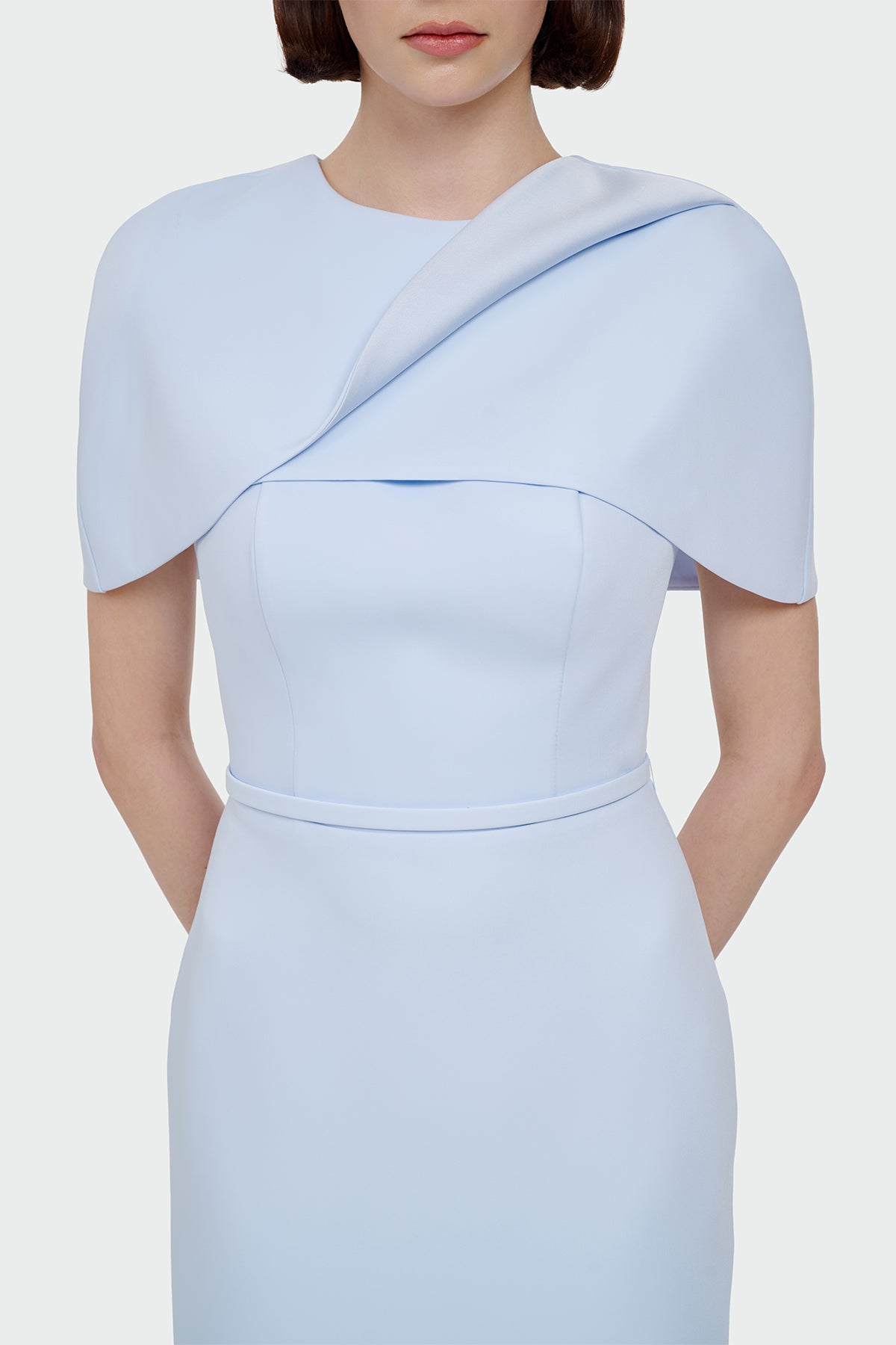 Long Evening Dress with Bolero Detail