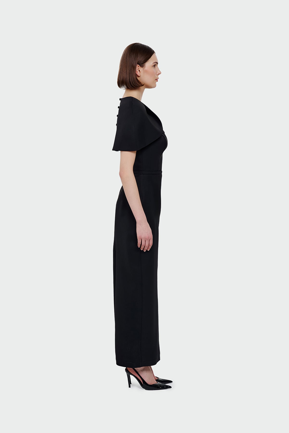 Long Evening Dress with Bolero Detail