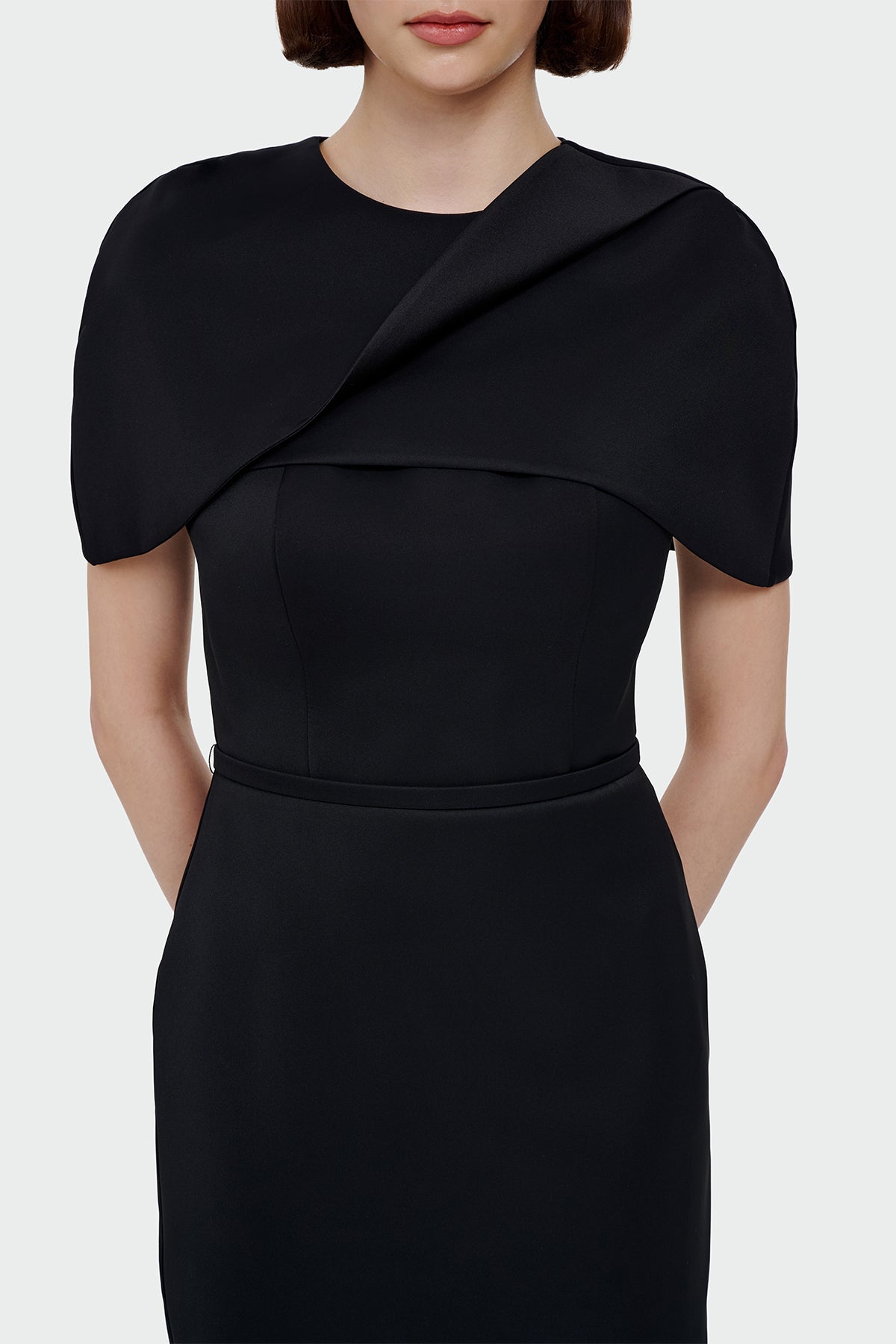 Long Evening Dress with Bolero Detail