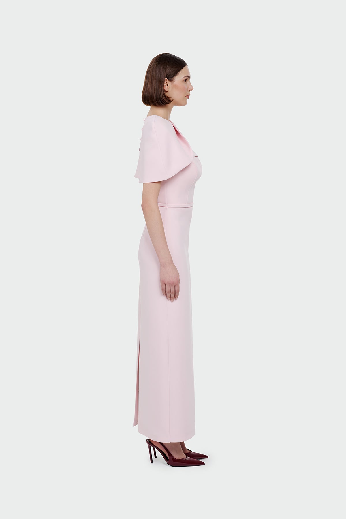 Long Evening Dress with Bolero Detail