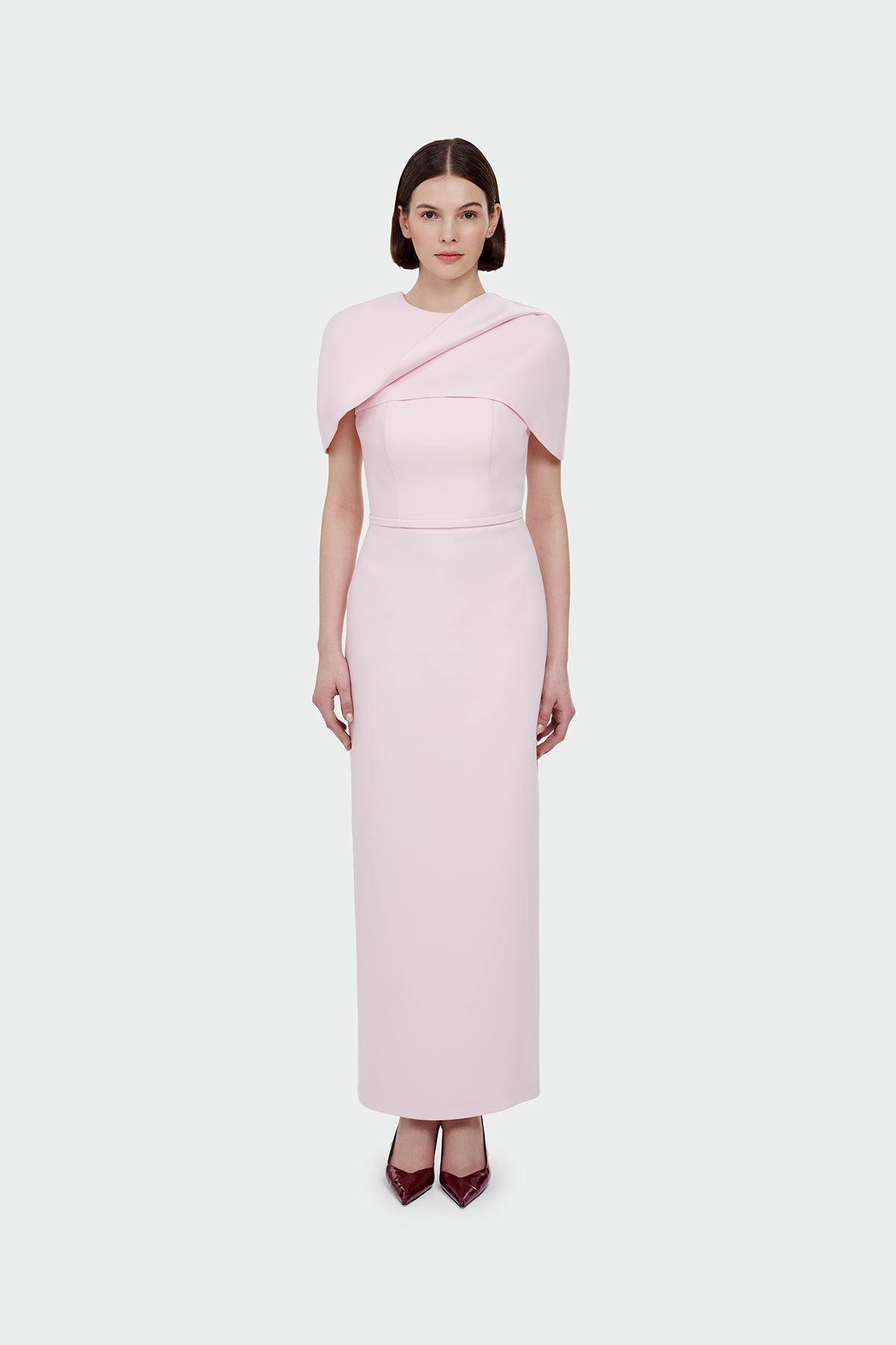 Long Evening Dress with Bolero Detail