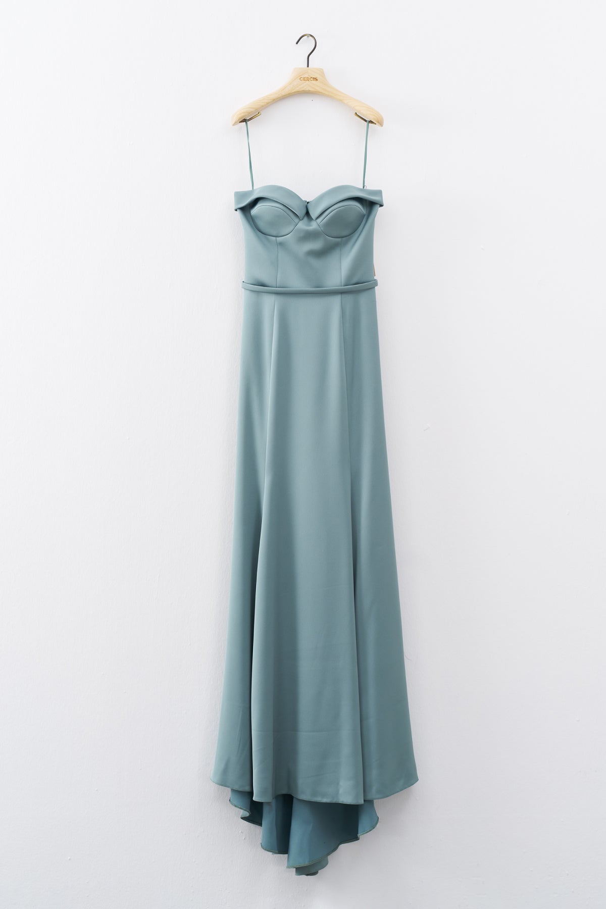 Mint Green Strapless Chest Globe Long Evening Dress