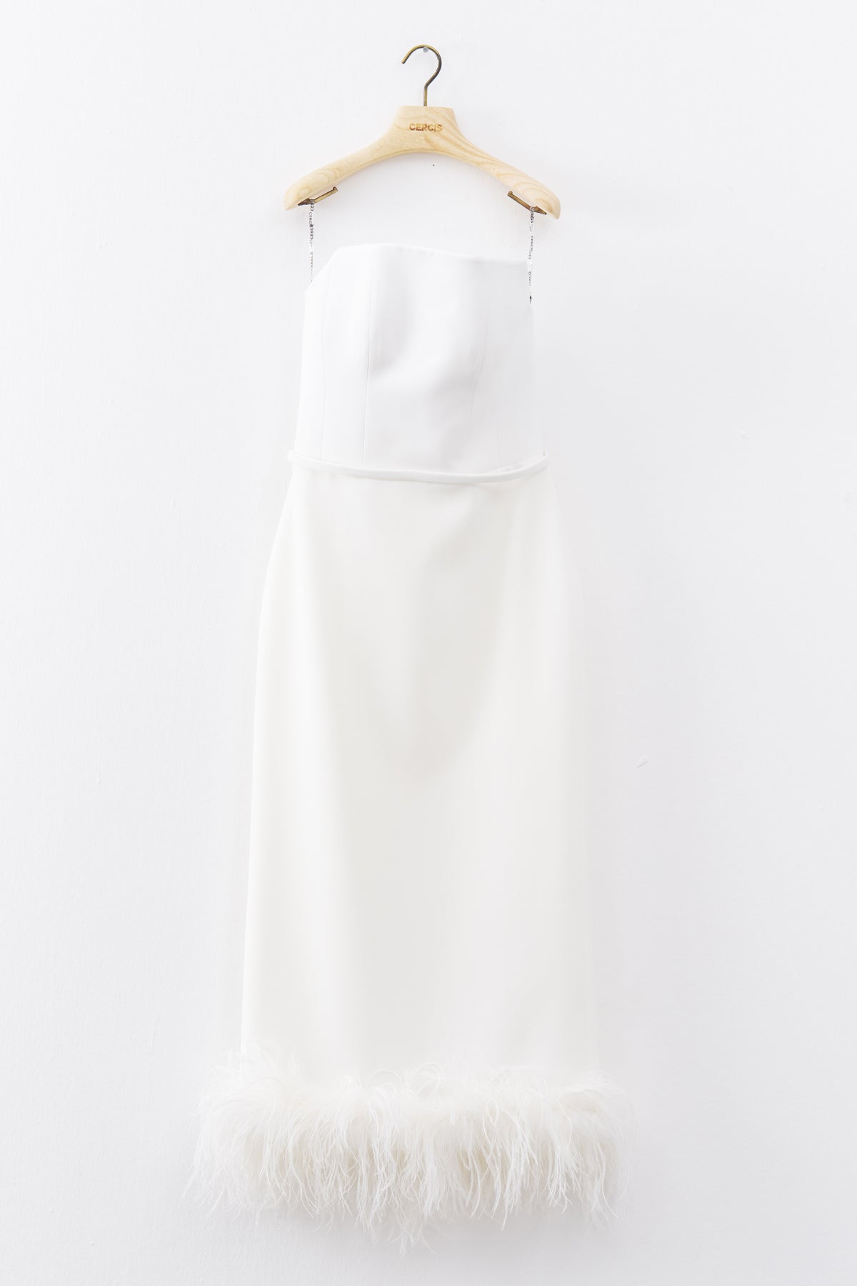 White Strapless Otrish Long Evening Dress