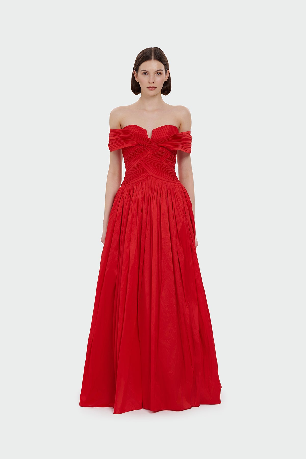 Off the Shoulder Strapless Long Evening Dress with Cleavage