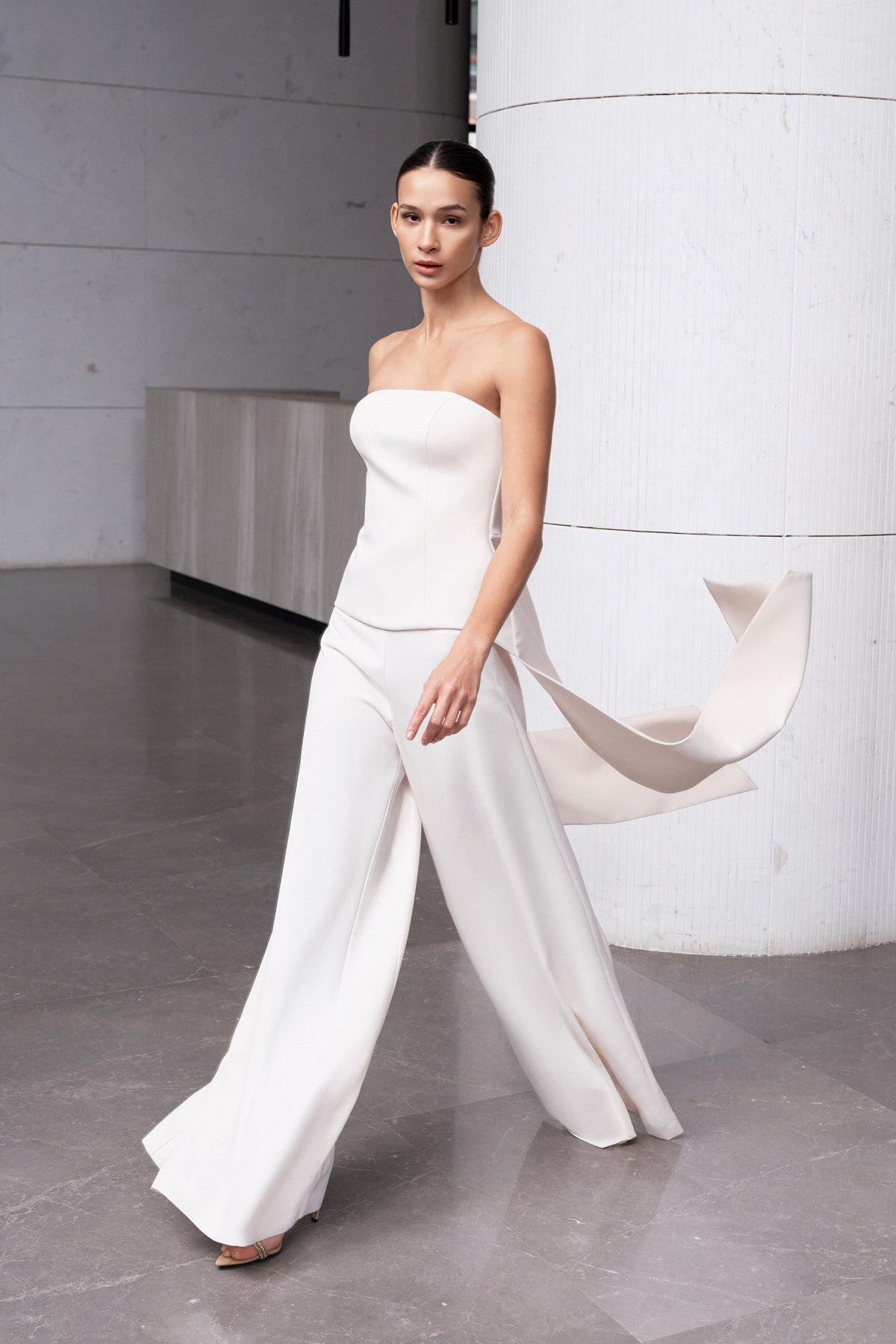 Straplez Kuyruk Detaylı Abiye Takım