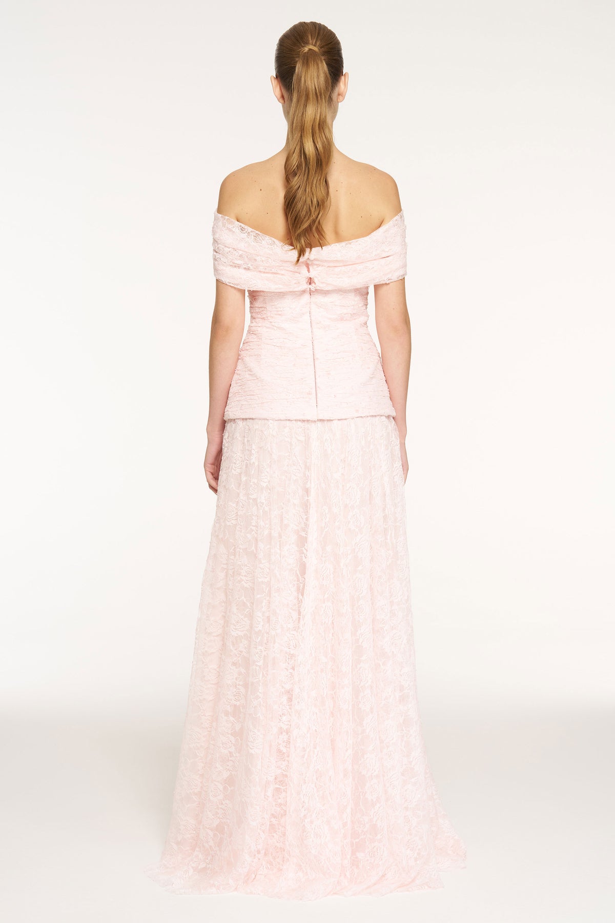 Strapless Sequin Embellished Slit Evening Dress