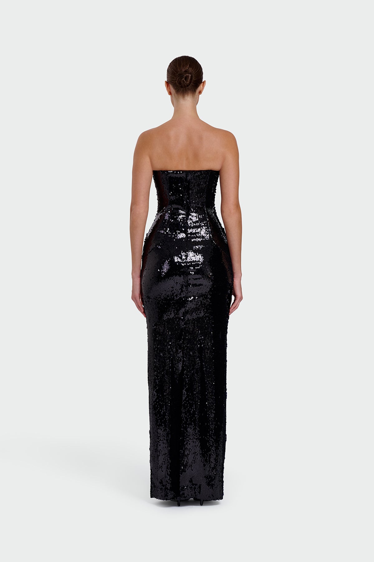 Strapless Sequin Evening Dress