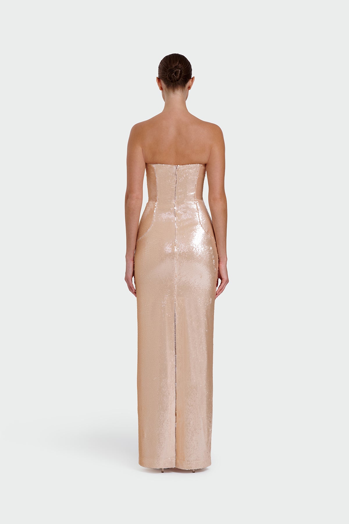 Strapless Sequin Evening Dress